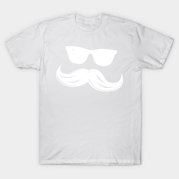 Hipster Mustache and Sunglasses T-Shirt by Kyle O'Briant